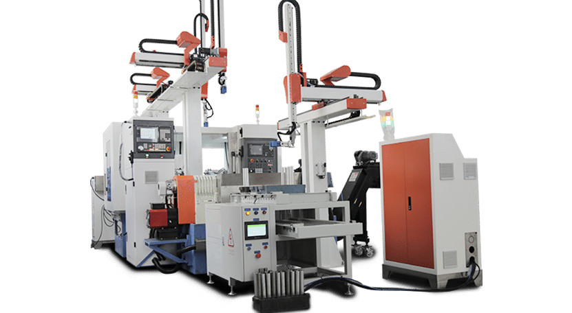 Double-End CNC Lathe with Gantry Robot for Automatic Outer Diameter Turning