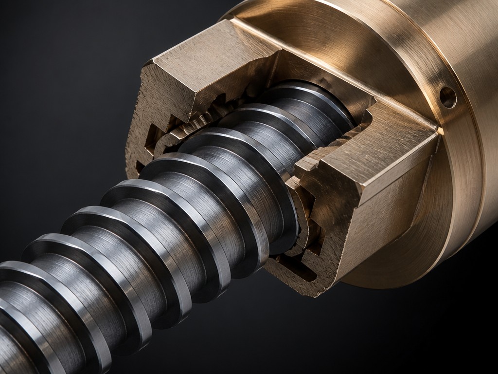 Trapezoidal lead screw with bronze nut